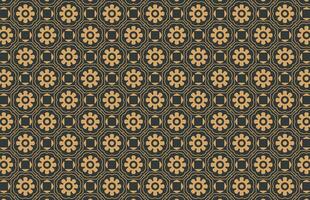 Golden color hexagonal fabric design pattern vector