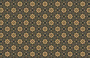 Golden color hexagonal fabric design pattern vector