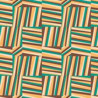 Abstract  geometric pattern with stripes, oblique lines, brown blue and orange colors. vector