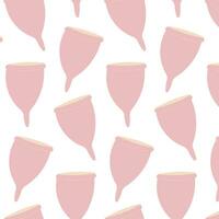 menstrual cups eco women blood recyclable pattern vector