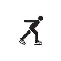 Ice skating icon in different style vector illustration. Ice Skates Glyph Icon designed in filled, outline, line and stroke style can be used for web, mobile, ui