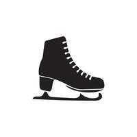 Ice skating icon in different style vector illustration. Ice Skates Glyph Icon designed in filled, outline, line and stroke style can be used for web, mobile, ui