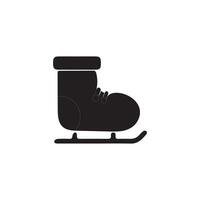 Ice skating icon in different style vector illustration. Ice Skates Glyph Icon designed in filled, outline, line and stroke style can be used for web, mobile, ui