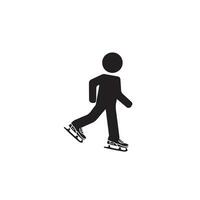 Ice skating icon in different style vector illustration. Ice Skates Glyph Icon designed in filled, outline, line and stroke style can be used for web, mobile, ui