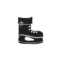 Ice skating icon in different style vector illustration. Ice Skates Glyph Icon designed in filled, outline, line and stroke style can be used for web, mobile, ui