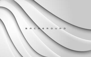 Abstract wavy white minimalist background design vector