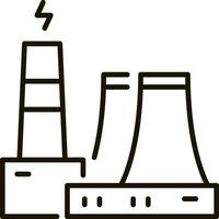 nuclear energy line icon symbol illustration vector