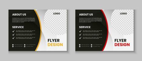 Horizontal or widescreen flyer cover letter layout, brochure, annual report, letterhead, company profile, magazine, business presentation template design vector