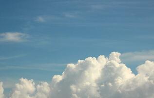 Fluffy White Clouds, Blue Sky photo