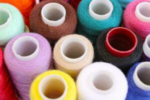 Spools of Embroidery Thread photo
