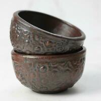 cerámica marrón batik cuenco foto