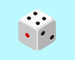 Dice isolated 3d objects of vector gambling games design, casino, craps and poker, tabletop or board games. Realistic white cubes with random numbers of black dots or pips and rounded edges