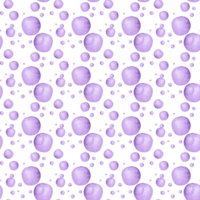 Watercolor round stains of lilac paint, pixel dots pattern, design elements, text background. Seamless repeating pattern of spots in the form of a circle. Isolated png