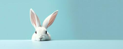 AI generated Easter Whimsy, White Rabbit's Tail Emerging from the Hole, Happy Easter Day. photo