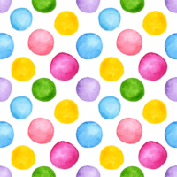 Colorful watercolor round paint stains pattern, pixelated dots illustration, design elements. Seamless repeating print of watercolor stains in the form of a circle, brush strokes, strokes. The brush png