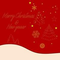 Christmas card with red background vector