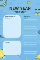 New Year Resolution Pinterest Graphic template