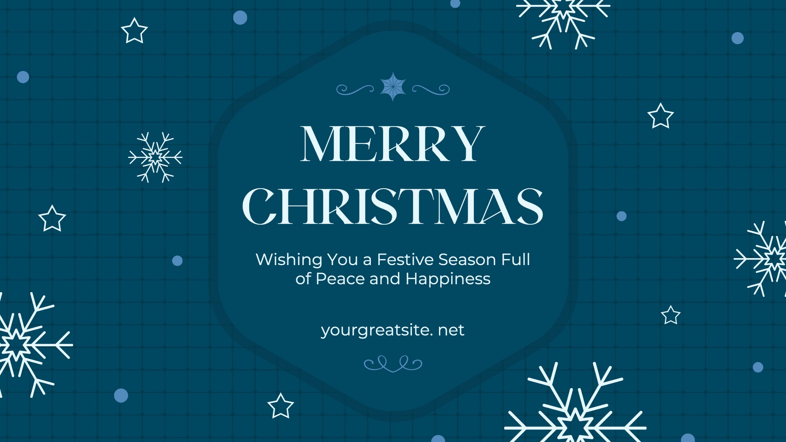Dark Blue Christmas Greeting Twitter Post