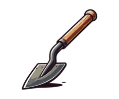 AI generated Hoe farm tools illustration design or PNG