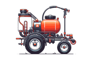 AI generated Sprayer farm tools illustration design or PNG