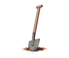 AI generated Hoe farm tools illustration design or PNG