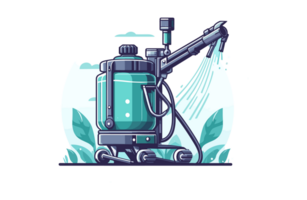 AI generated Sprayer farm tools illustration design or PNG