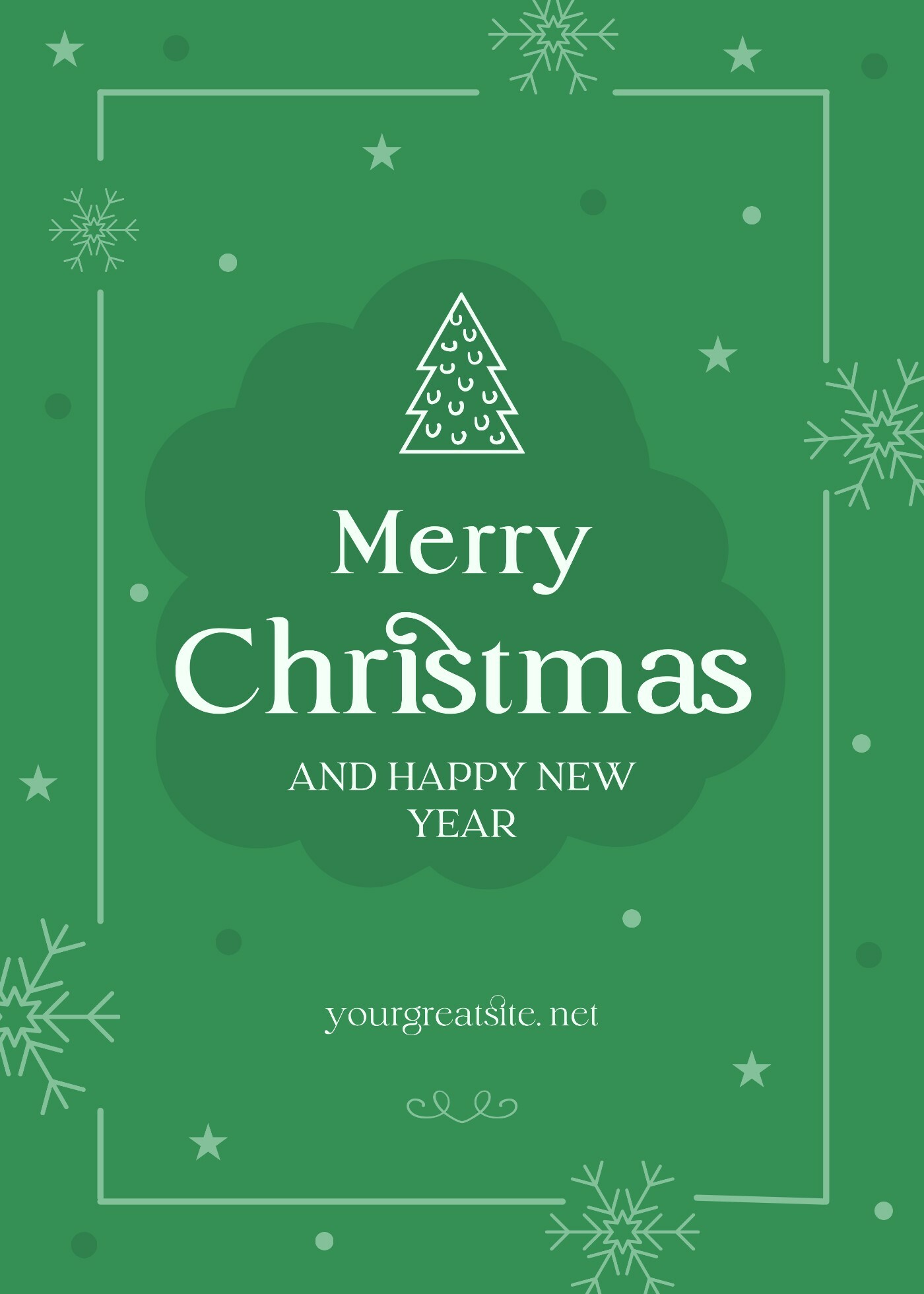 Green Christmas Greeting card