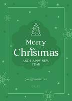 Green Christmas Greeting card template