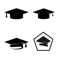 icono de vector de sombrero de graduación