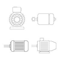 Electric motor icon vector