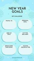 New Year Goals GIF Challenge Instagram Story template