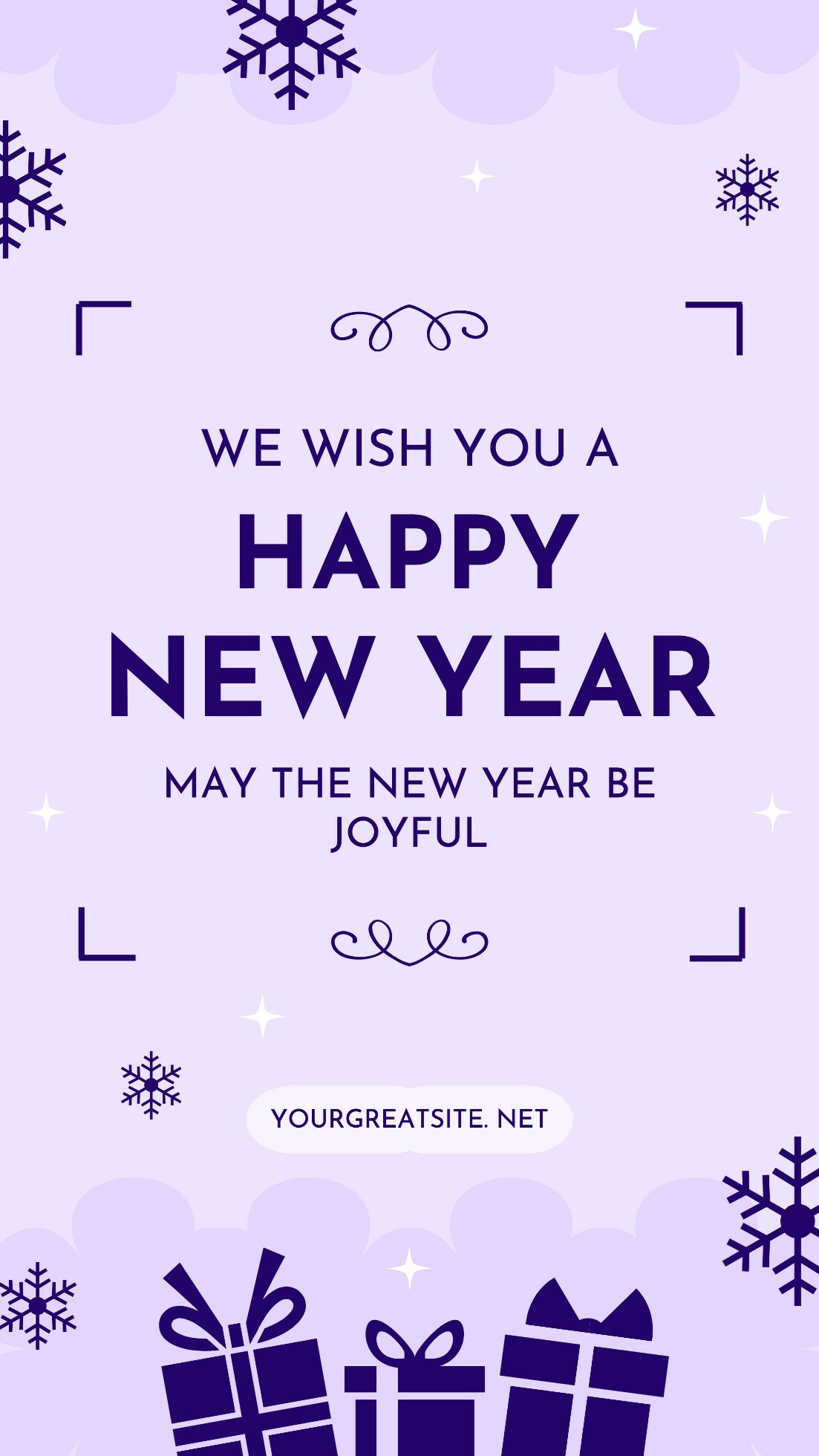 Lilac New Year Greeting Instagram Story