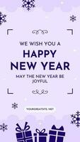 Lilac New Year Greeting Instagram Story template