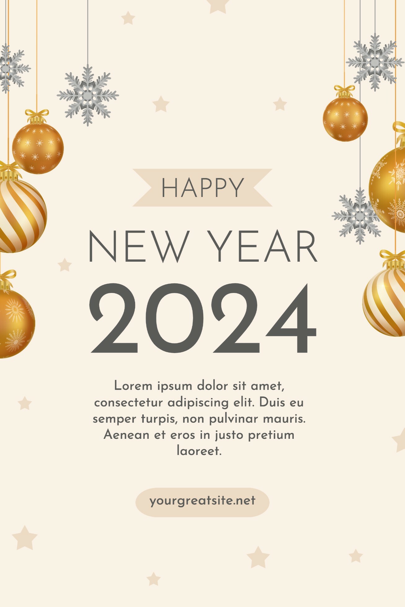 New Year Greeting Pinterest Graphic