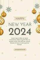 New Year Greeting Pinterest Graphic template
