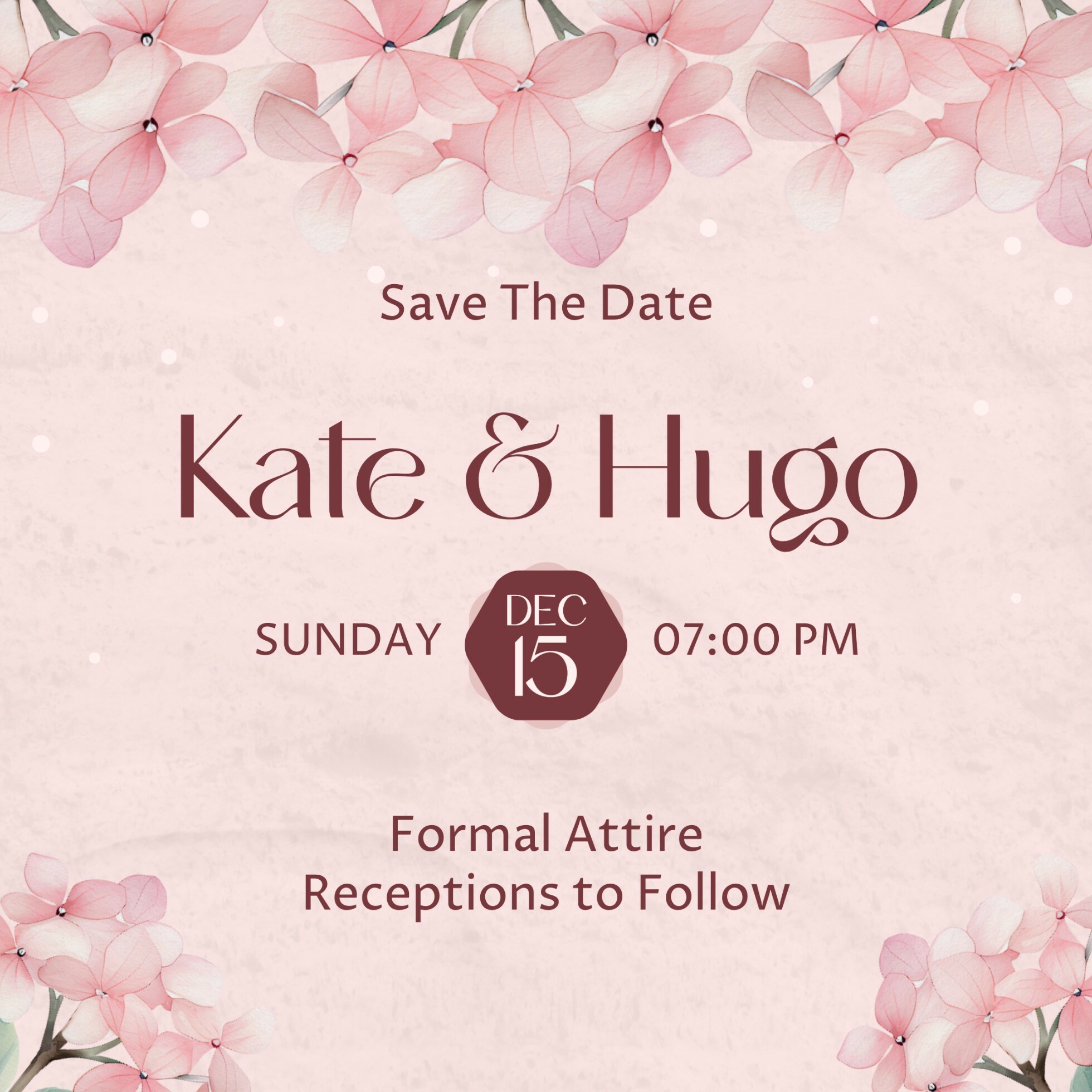 Floral Wedding Invitation Instagram Post