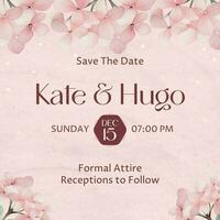 Floral Wedding Invitation Instagram Post template