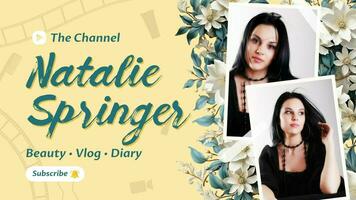 Floral Beauty Vlog Youtube Banner template