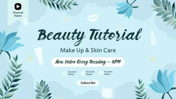 Floral Beauty Tutorial Youtube Banner template