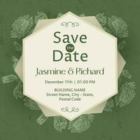 Floral Wedding Invitation Instagram Post template