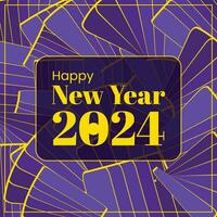 vector Happy New Year 2024 Abstract Background Flat Design