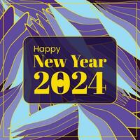 vector Happy New Year 2024 Abstract Background Flat Design