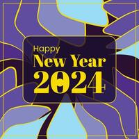 vector Happy New Year 2024 Abstract Background Flat Design