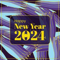 vector Happy New Year 2024 Abstract Background Flat Design