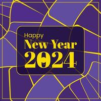 vector Happy New Year 2024 Abstract Background Flat Design