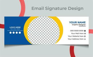 business Email Signature Design vector