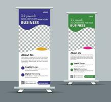 Roll up Banner Design Vector