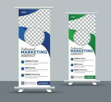 Business Roll up Banner Design vector