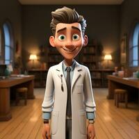 AI generated 3D cartoon doctor photo