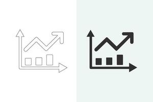 íconos representando porcentaje crecimiento y disminución son metido. valores vector colección de por ciento, flecha, arriba, abajo, y línea estilo símbolos